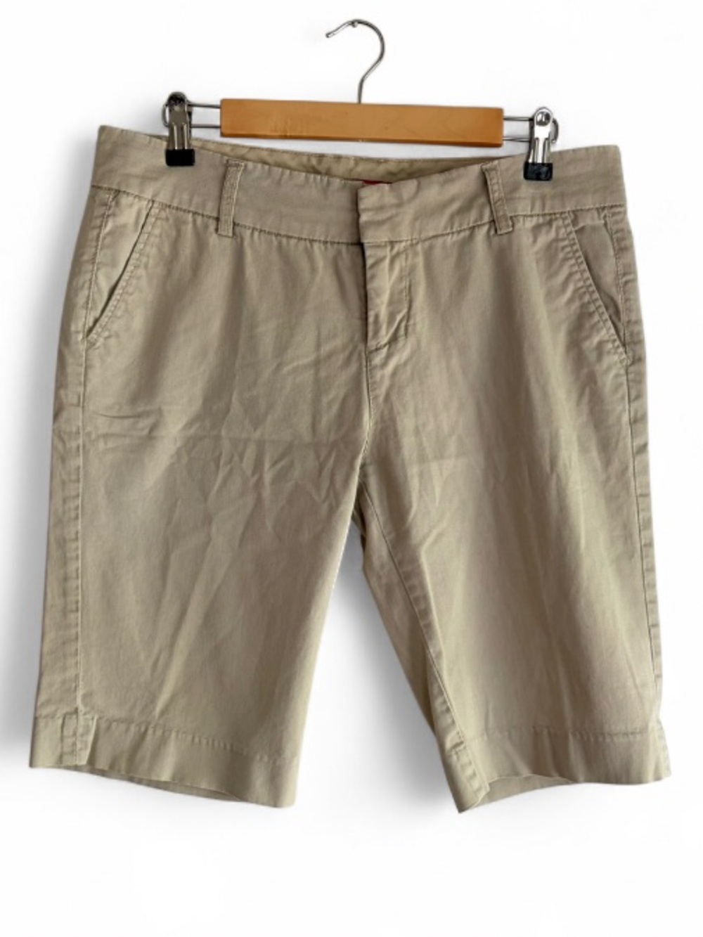 Juicy Couture Tan Khaki Cotton Bermuda Shorts Size 10